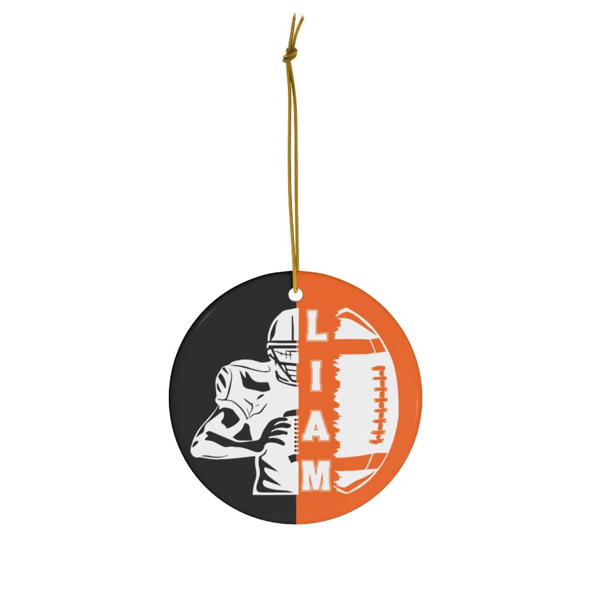 Football personalized ornament