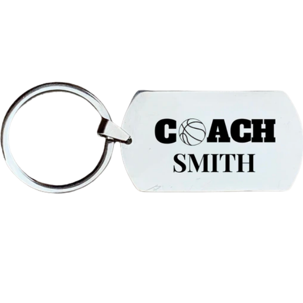 Personalized Engraved Basketball Jersey Keychain - Sportybella