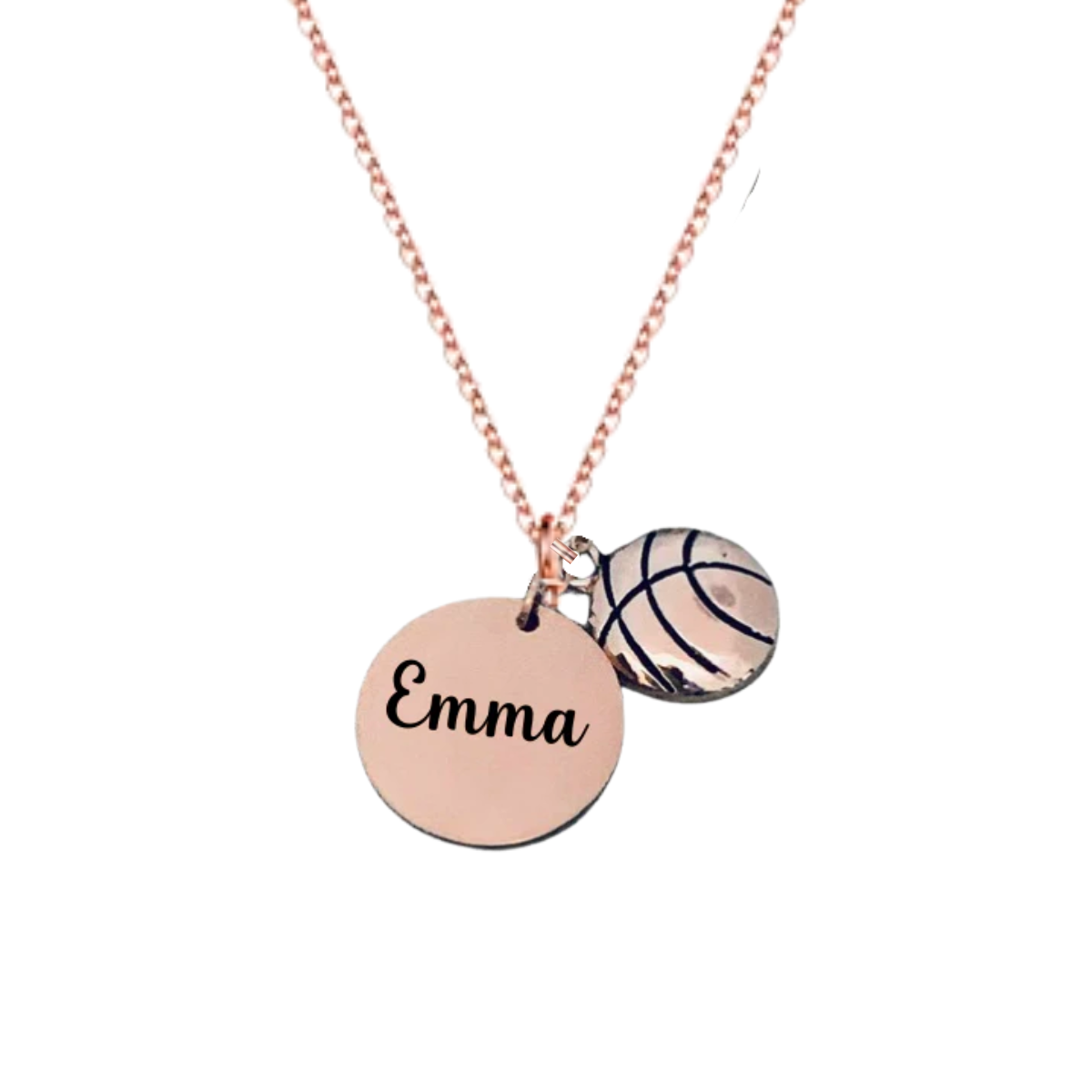 Basketball necklace 2025 with name