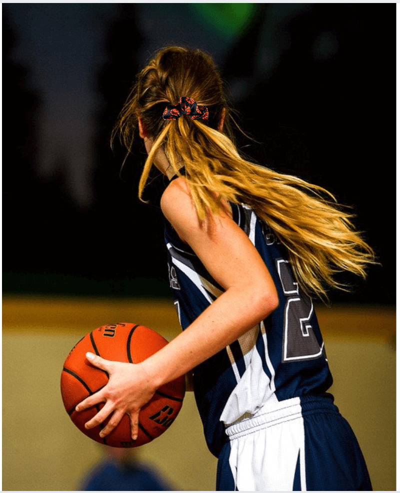 Basketball Premium Velvet Scrunchie