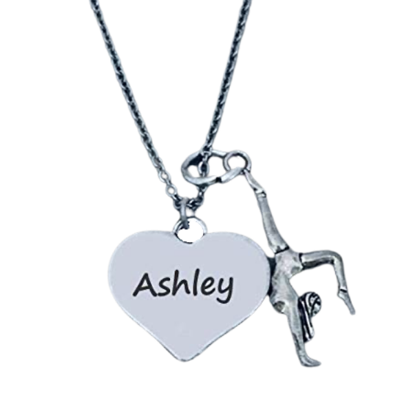 Personalized Engraved Gymnastics Necklace