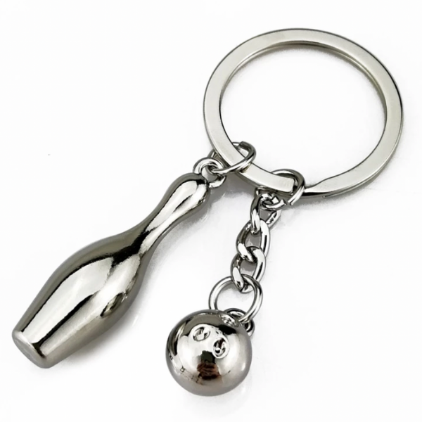Bowling Ball Pin Keychain - Main Image