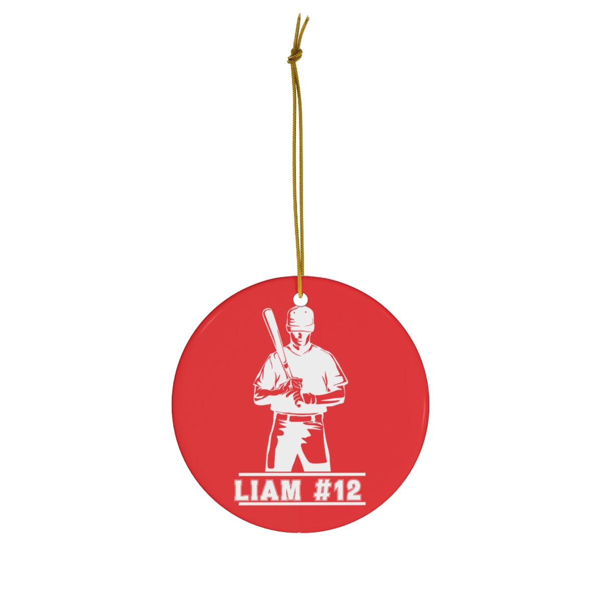 Baseball player ornament