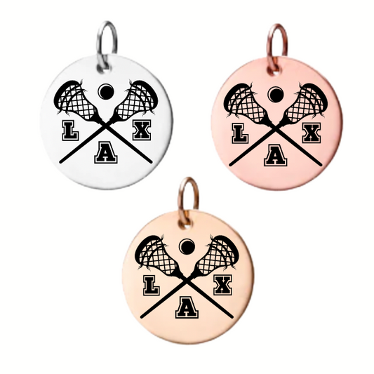 Personalized Lacrosse Engraved Charm