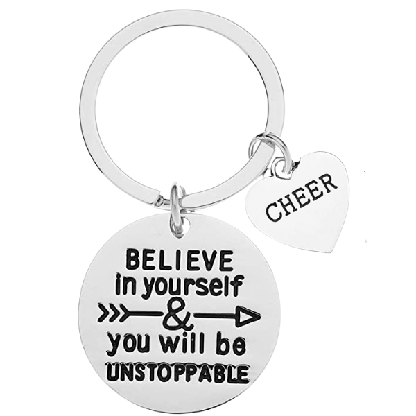 Cheerleader Keychain Love To Cheer Heart Dance Key Chain Cheerleading Charms