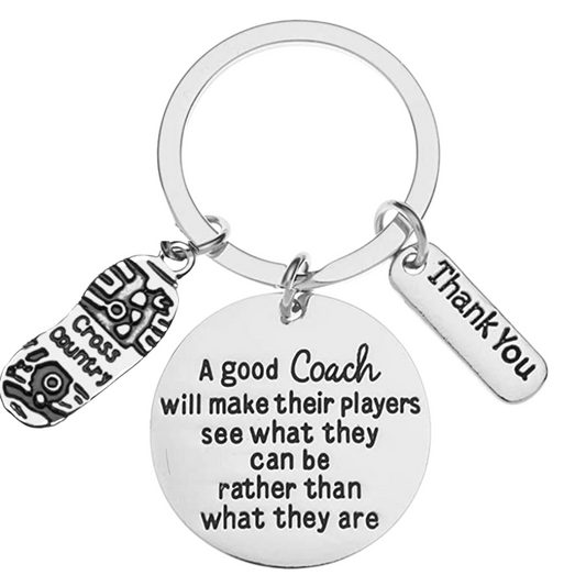 Cross Country Coach Keychain