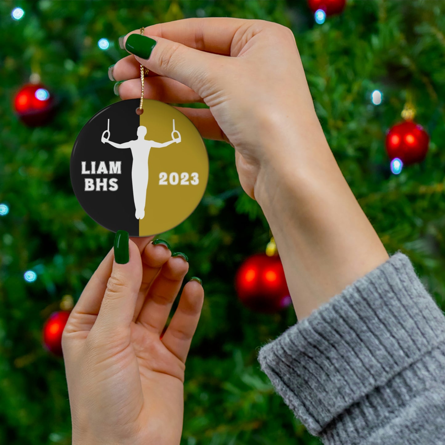 Personalized Gymnastics Christmas Ornament