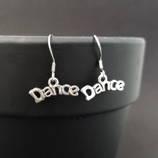 Girls Dance Word Earrings
