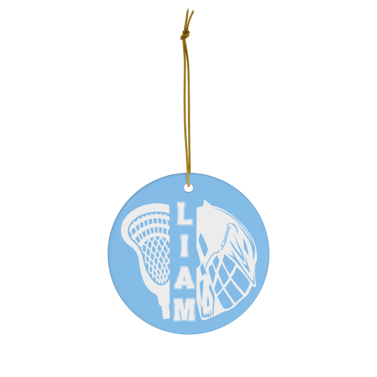 Personalized Boys Lacrosse Christmas Ornament