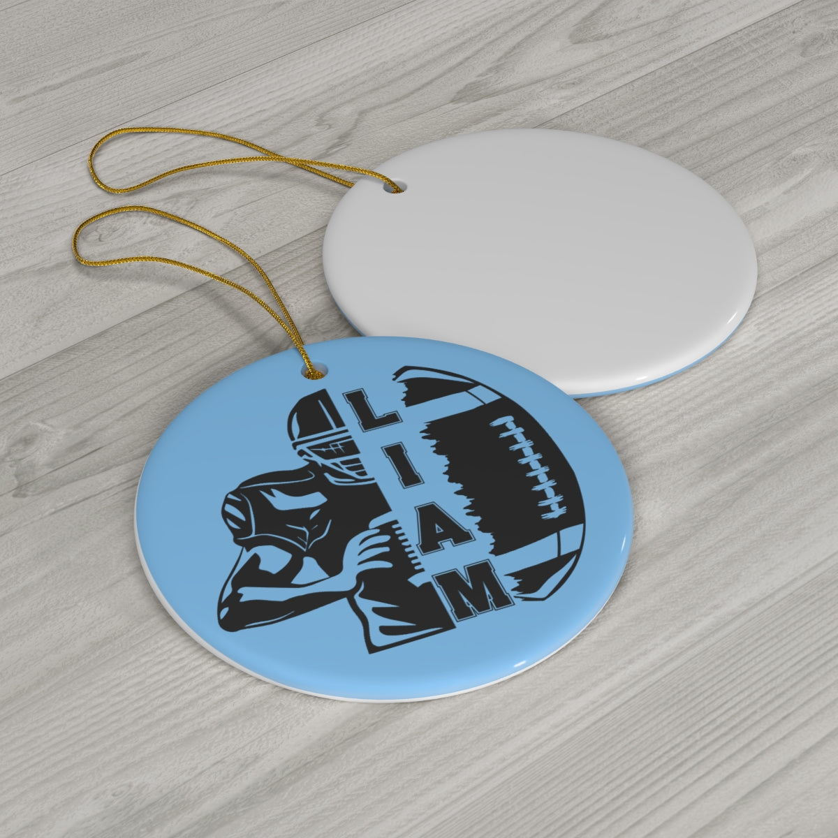 Personalized 2025 Football Christmas Ornament