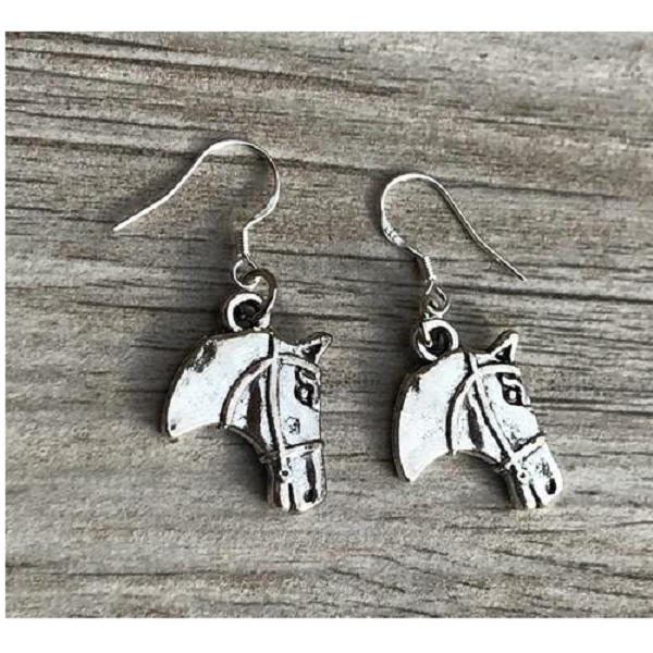 Horse Head Charm Earrings