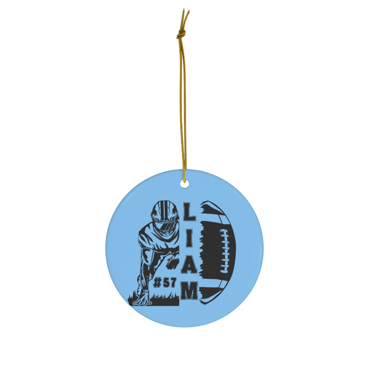 Football personalized ornament