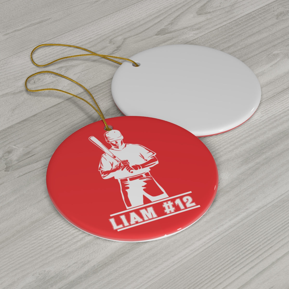 Baseball Ornament, Personalized Baseball Christmas Ornament