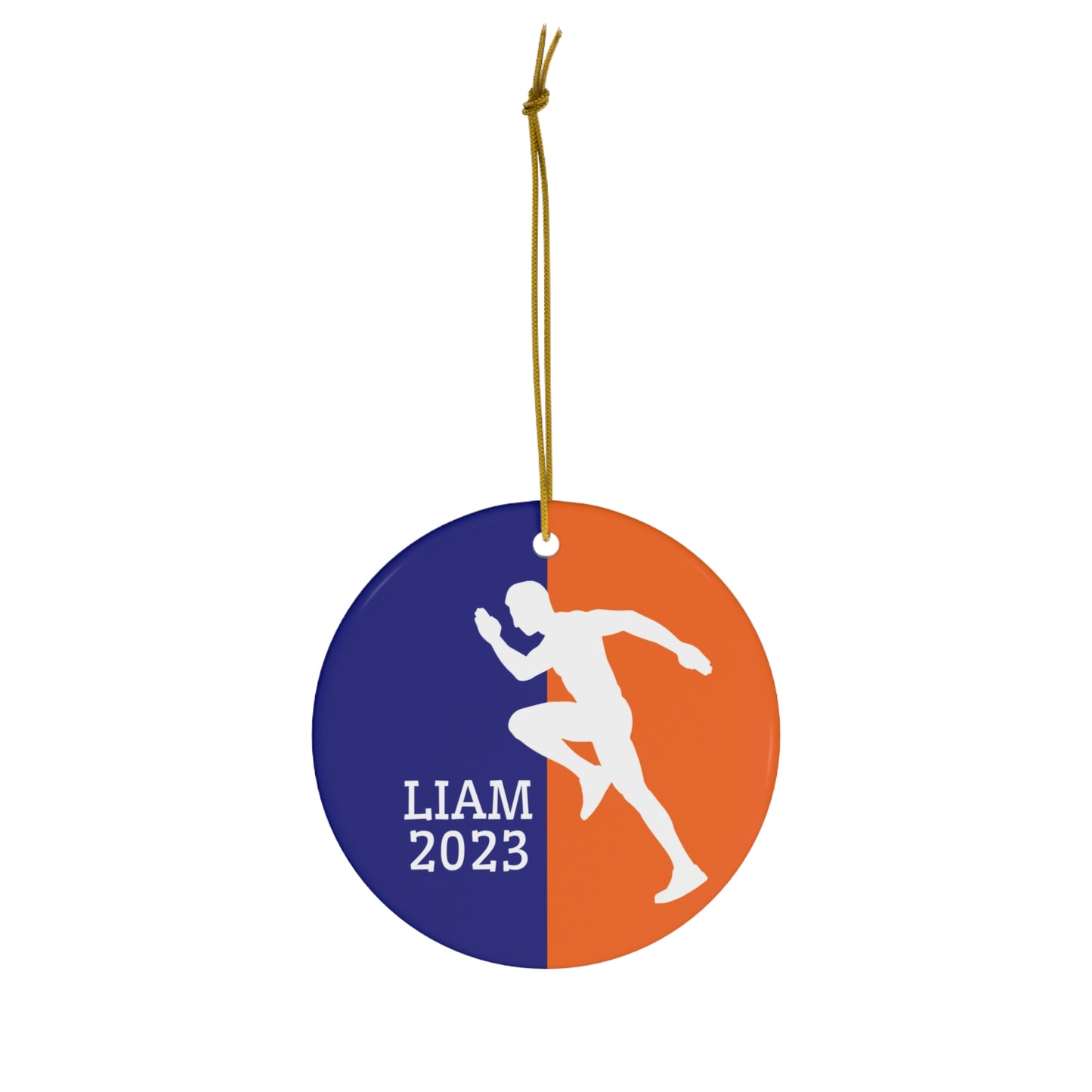 Runner Ornament, 2023 Personalized Runner Christmas Ornament, Ceramic Tree Ornament for Track and Field Players