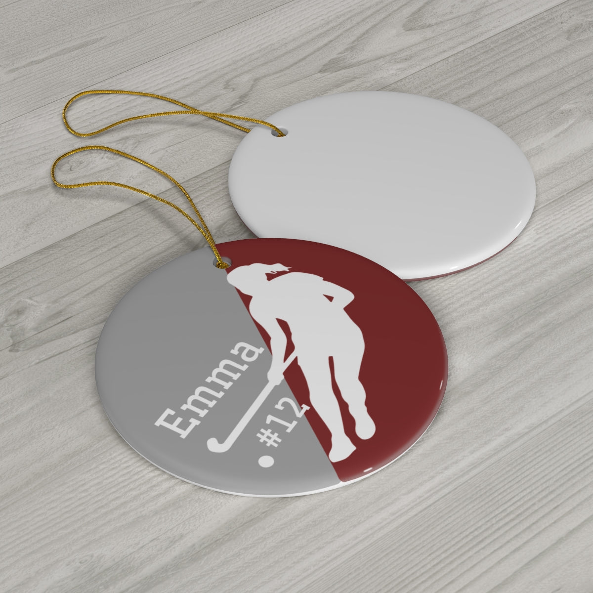 Field Hockey Ornament, Personalized Field Hockey Christmas Ornament