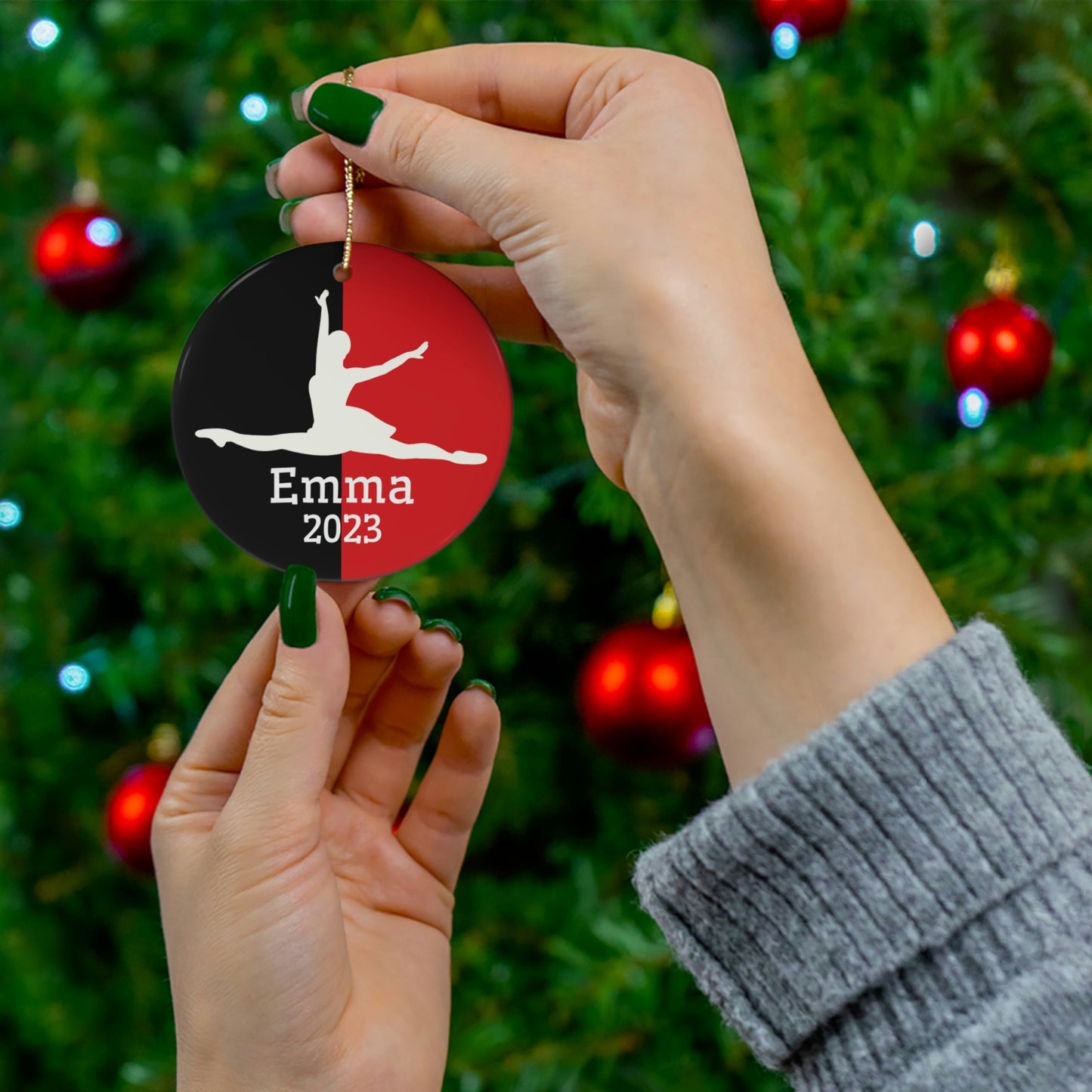 Dance Ornament, Personalized Dancer Ceramic Ornament