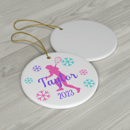 2023 Personalized Tennis Christmas Ornament
