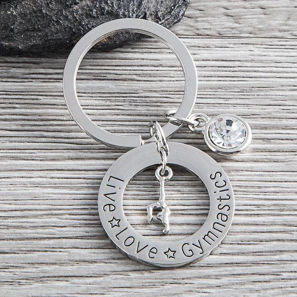 Live Love Gymnastics Keychain - Sportybella