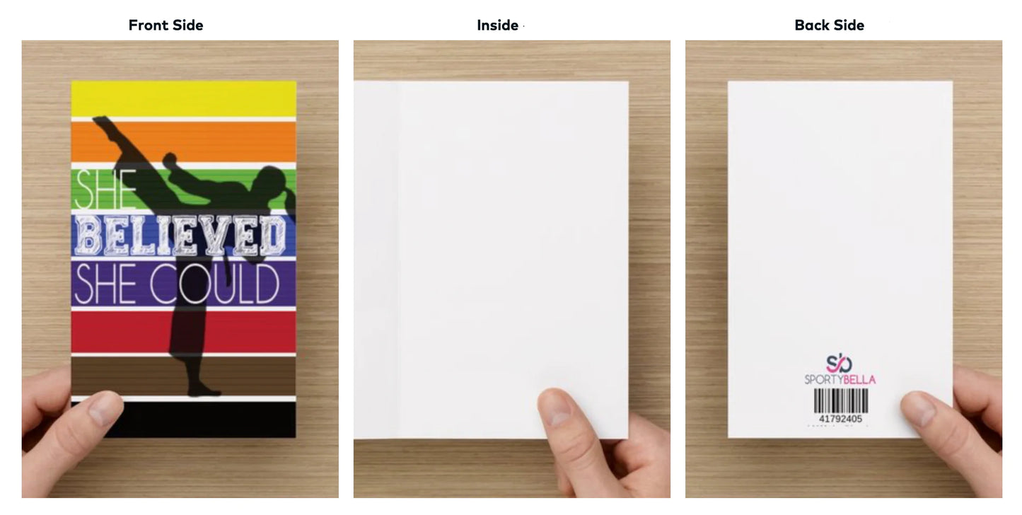 Martial Arts Black Belt Bracelet & Card