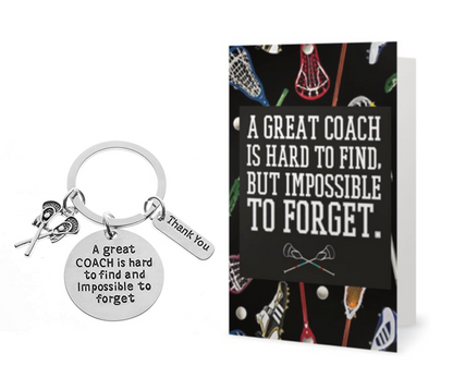 Lacrosse Coach Keychain & Card Bundle