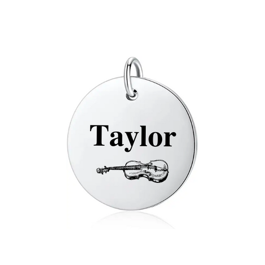 Personalized Violin Charm
