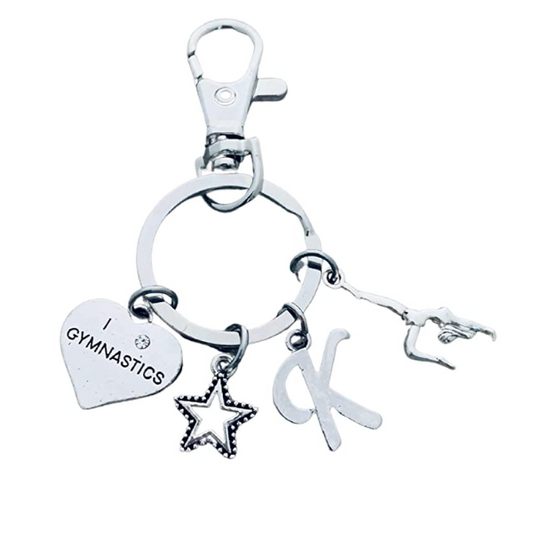 Personalized Girls Gymnastics Keychain