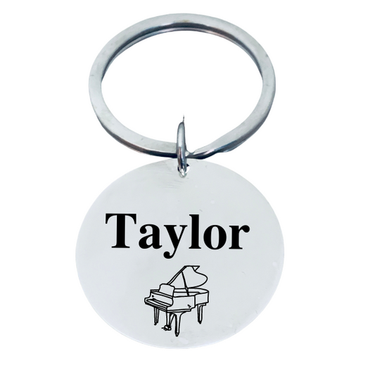 Personalized Piano Keychain