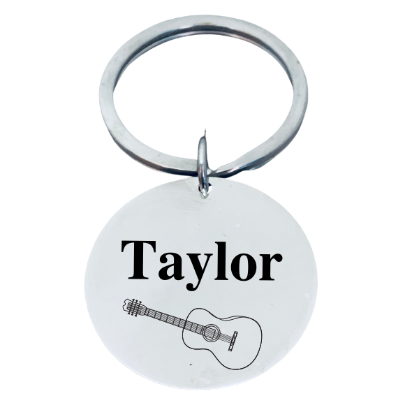 Name on hot sale guitar keychain