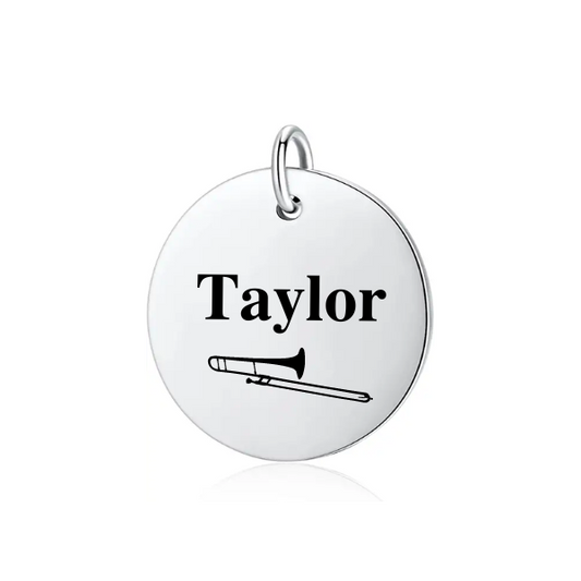 Personalized Trombone Charm