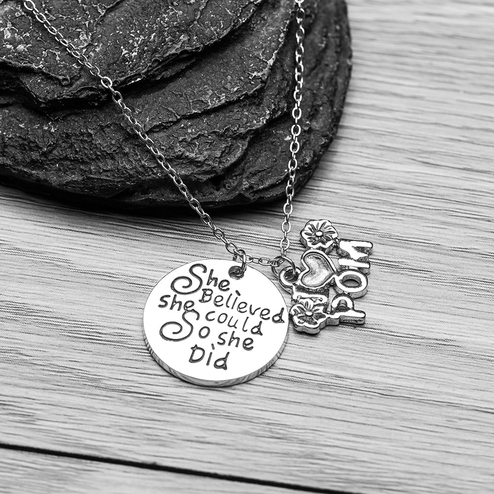 Pom Necklace, She Believed She Could So She Did