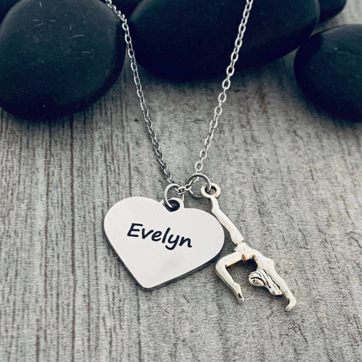 Personalized Engraved Gymnastics Necklace