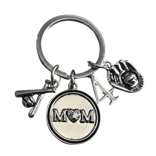 Personalized Softball Mom Keychain