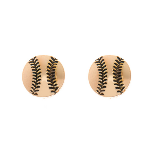 Softball Earrings - Rose Gold
