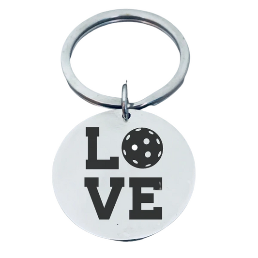 Love Pickleball Keychain