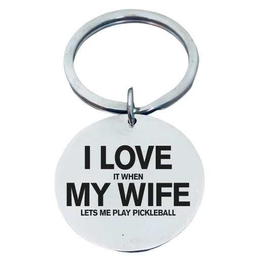 Pickleball Husband Keychain