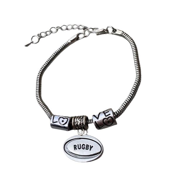 Rugby Bracelet - Silver Love