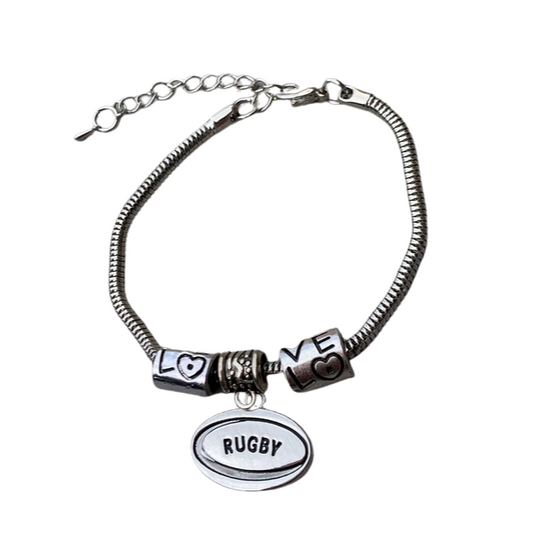 Rugby Bracelet - Silver Love