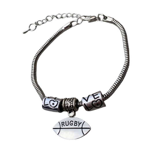 Rugby Bracelet - Silver Love