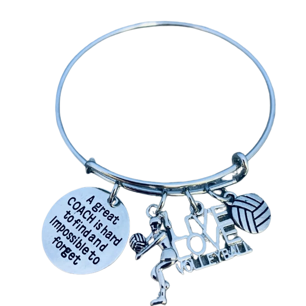 Volleyball Coach Bangle Bracelet