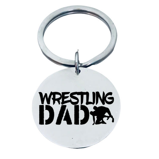 Wrestling Dad Keychain