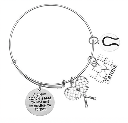 Tennis Coach Bangle Bracelet