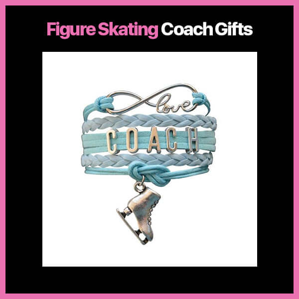 Figure skating coach bracelet in blue color