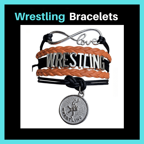 Wrestling bracelet in orangle and black color