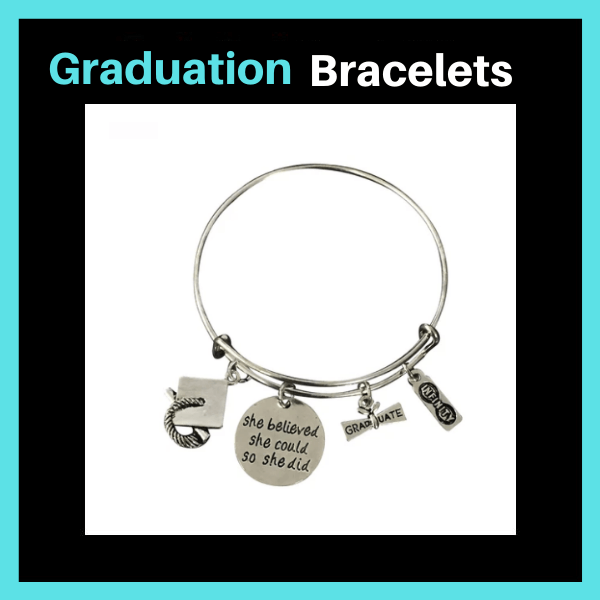 collection of graduation bracelets