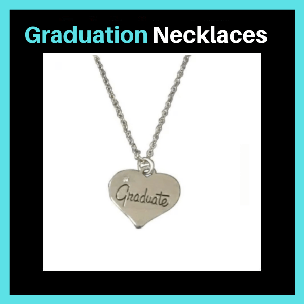 collection of graduation necklaces with personalized charms