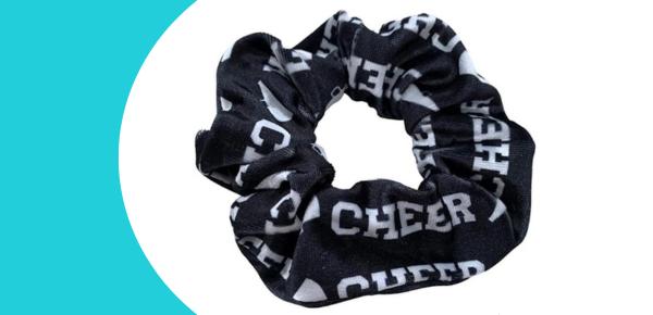 Cheer hair ties in black, gray and white color