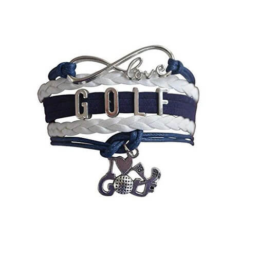 Infinity golf bracelet in black color