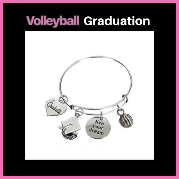 Customizable volleyball bracelet as a graduation gift