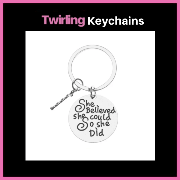 baton twirling keychain