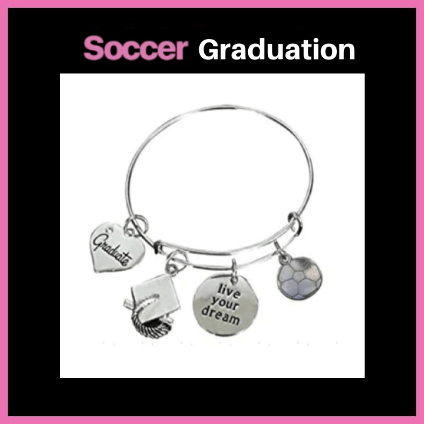 Customizable soccer bracelet as a graduation gift